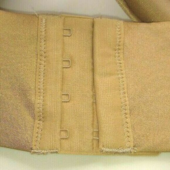 Cacique Smooth Satin Plunge Bra Underwire Size 44DDD French Almond - Picture 4 of 7